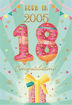 Picture of BORN IN 2005 18 CONGRATULATIONS! BLUE BIRTDHAY CARD